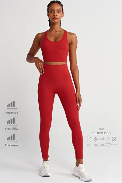 COMEUP Κολάν Push Up Jacquard Recovery Κόκκινο