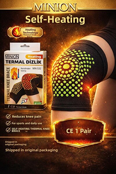 Minion Genunchiere termice lungi, fără mărime, unisex, cu autoîncălzire