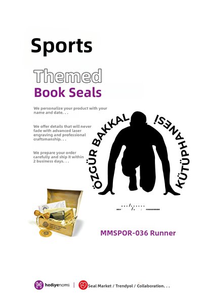 HEDİYENOMİ MühürMarket > ختم كتاب رياضة الجري - Ex-libris - ختم كتاب > MMSPOR...