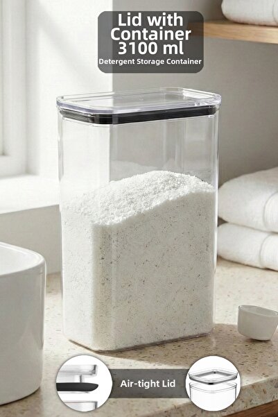 Meleni Home Κουτί αποθήκευσης καθαρού απορρυπαντικού - Αεροστεγές καπάκι, δοχ...