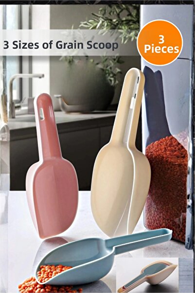 Orvila 3 مقاسات من توابل البقوليات والطحين والسكر ومجرفة المنظفات بحجم جامبو