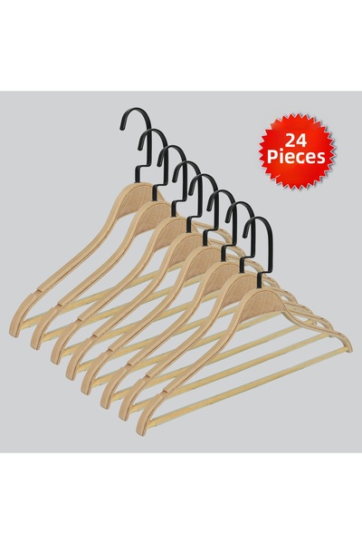 NYN Wooden (Black Hook) Barli Skirts, Trousers, Combinations, Hangers 48 Pieces