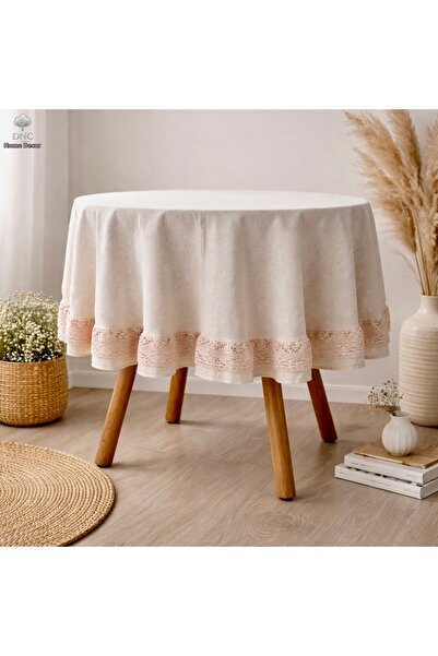 DNC home tekstil Ham Kopanaki Round Ruffled Tablecloth