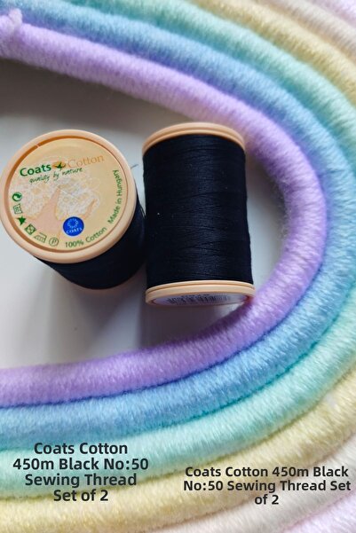 COATS Bumbac 450 metri Nr.:50 Ață de cusut Set de 2 bucăți
