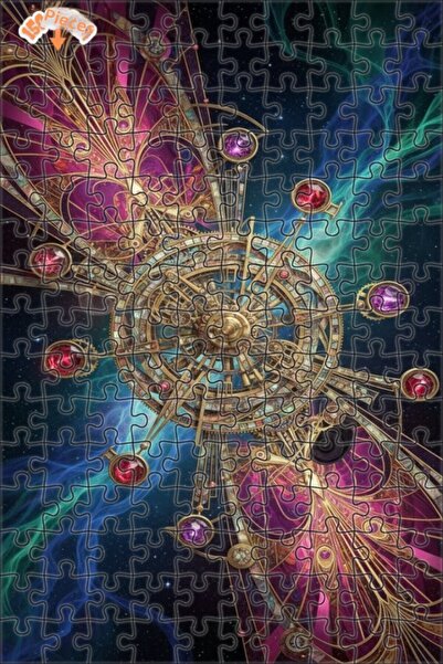 Esranın Dünyası لغز عجلة الكون الغامض، لوحة زيتية ذات طبقتين، لغز خشبي مؤطر، ...