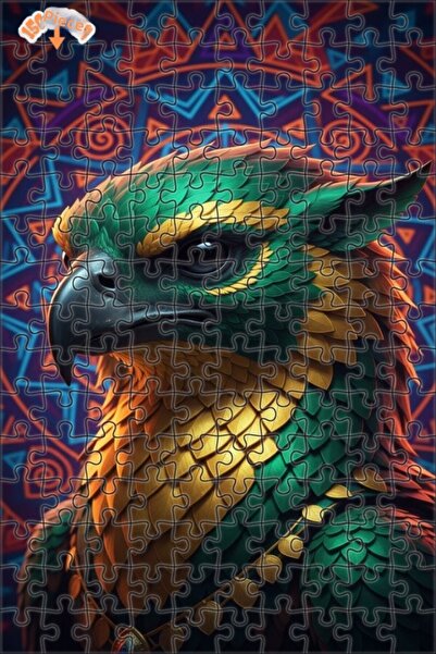 Esranın Dünyası Mysterious Eagle Art Oil Painting Lookalike Double-Layer Fram...