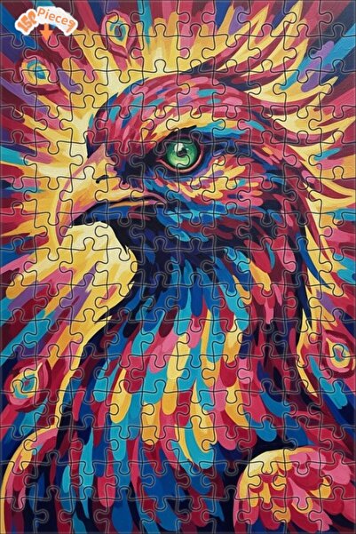 Esranın Dünyası لغز خشبي مكون من مزدوج الطبقات قطعة بتصميم رسم زيتي لطائر الف...