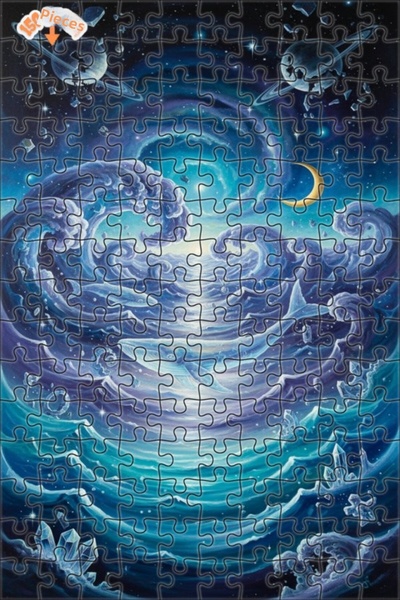 Esranın Dünyası لغز خشبي بتصميم محيط الغموض السحري بمظهر لوحة زيتية 150 قطعة ...