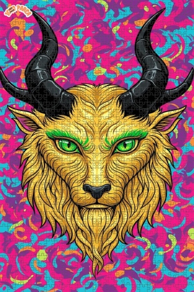 Esranın Dünyası لغز خشبي على شكل عيون الوحش ذو الظفر الأصفر مزدوج الطبقات قطع...