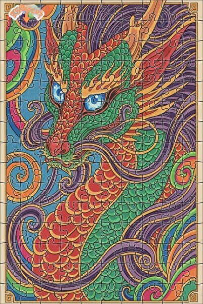 Esranın Dünyası Dragon Art Double Layer Framed Wooden Puzzle 150 Pieces 20X30