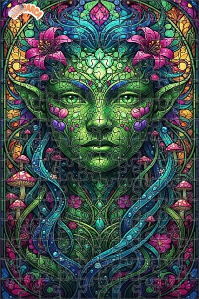 Esranın Dünyası لغز خشبي مكون من مزدوج الطبقات قطعة بتصميم لوحة زيتية لساحرة ...