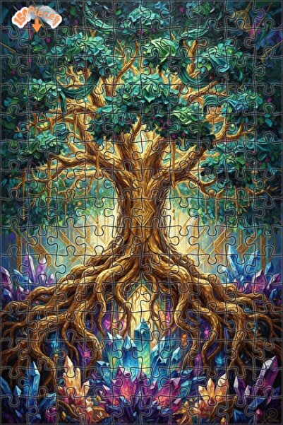 Esranın Dünyası شجرة الحياة كريستال دريم ليتس داون لوحة زيتية مزدوج الطبقات ق...