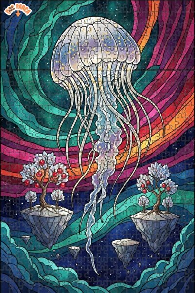 Esranın Dünyası لغز خشبي ذو مزدوج الطبقات إطارًا بمظهر فسيفساء زجاجي لوجود قن...