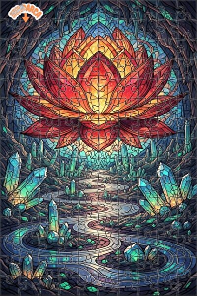 Esranın Dünyası Crystal Valley and the Radiant Lotus Double-Layer Framed Wood...