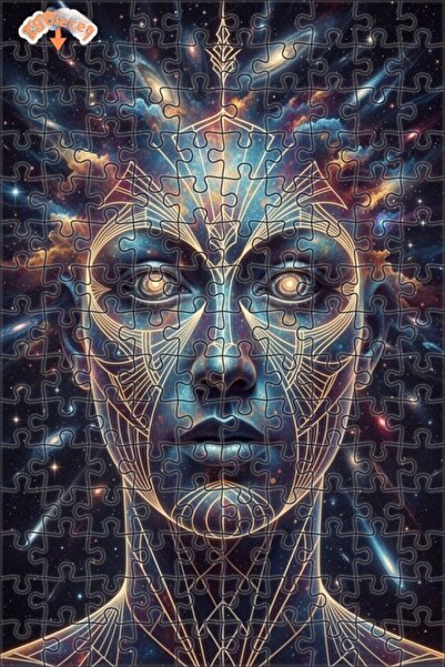 Esranın Dünyası The Face of the Universe Double-Layer Framed Wooden Puzzle 15...