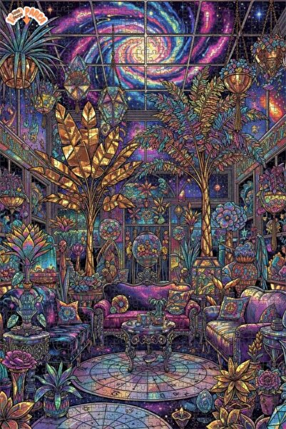 Esranın Dünyası لغز خشبي مكون من مزدوج الطبقات قطعة بتصميم حديقة المجرة الملو...