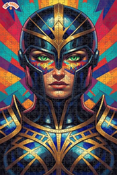 Esranın Dünyası لوحة زيتية لصورة فتاة محاربة بمظهر عصري مزدوج الطبقات قطعة من...