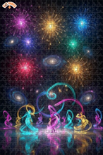 Esranın Dünyası لغز خشبي قص بالليزر قطعة من سلسلة جالاكسي دانس سباركلينج 50×30