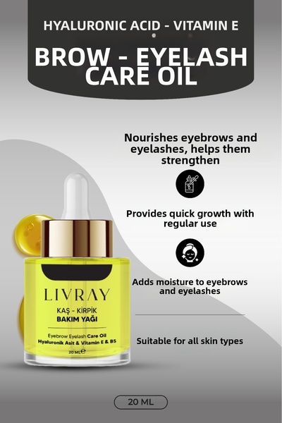 Livray Eyebrow - Eyelash Care Oil - Nourishing & Repairing & Anti-Hair Loss (20 ml)