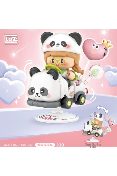 COjans LZ-4307 لعبة باندا LOZ المتأرجحة للقيادة مكونة من 188 قطعة