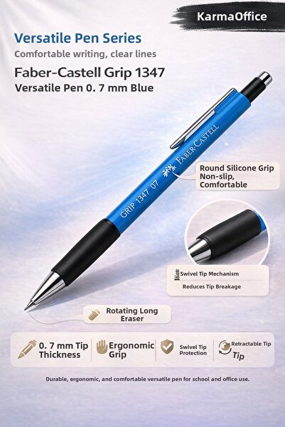 Faber Castell Faber-Castell 1347 Versatil Pen 0.7 mm Blue |   Ergonomic Mecha...