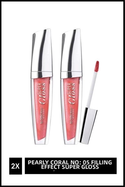 Deborah Milano Pearly Coral No: 05 Plumping Effect Super Glossx2