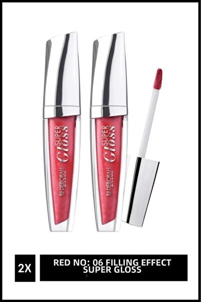 Deborah Milano Red No: 06 Plumping Effect Super Glossx2