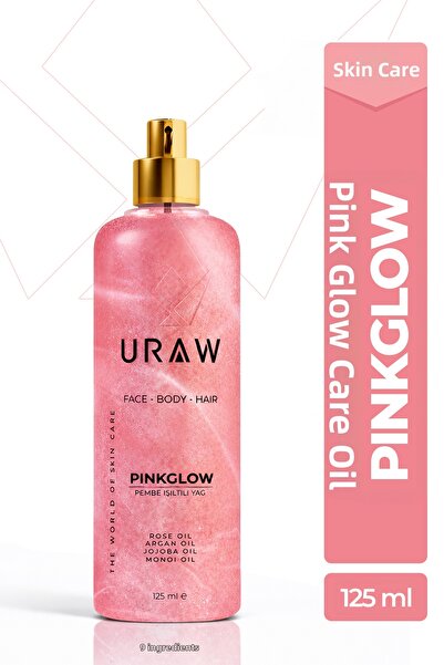Uraw Pink Glow Pink Sparkling Oil |   Multi-Purpose Care Oil for Face, Body a...