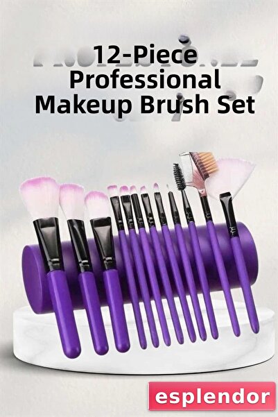 esplendor Makeup Brush 12 Piece Set Soft Tip Suitable for Eye Makeup Lightwei...