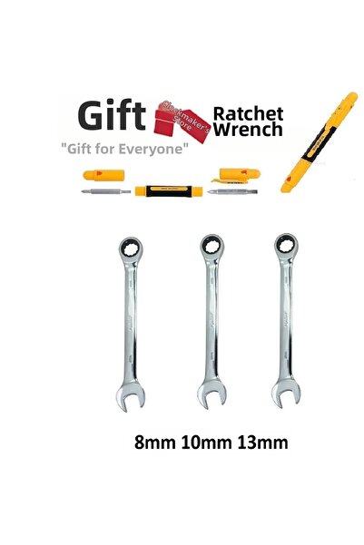 HAKTOR مفتاح ريكو المسطح المدمج مقاس 8-10-13 مم