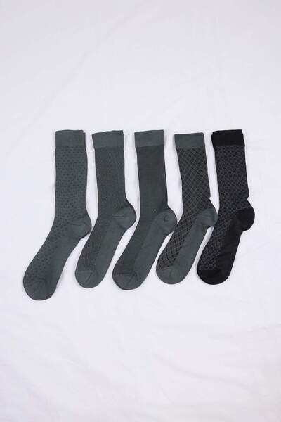 Trendyol Collection Graue 5-teilige Socken TMNSS26CO00016