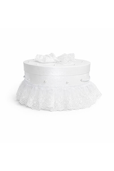 Dany Kids Fashion Trusou botez+set baita in cutie rotunda - argintiu