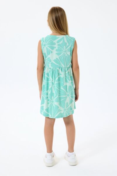 U.S. Polo Assn. Girl's Crew Neck Embroidered Summer Relaxed Fit Green Dress Us2508-C-V2
