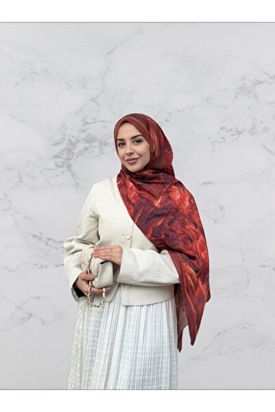 UMAS COLLECTİON UMAS Desenli Bambu Kraş Şal 75 x 185 cm Hafif Dokulu Tesettür...