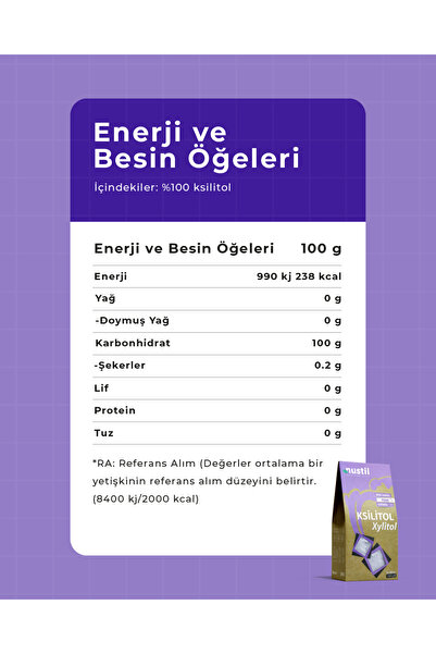 NUSTİL Ksilitol - Xylitol 250 G