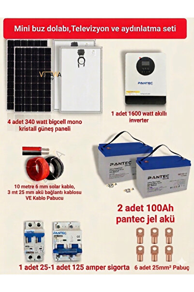 Pantec Solar BAĞ EVİ GÜNEŞ PANELİ PAKETİ
