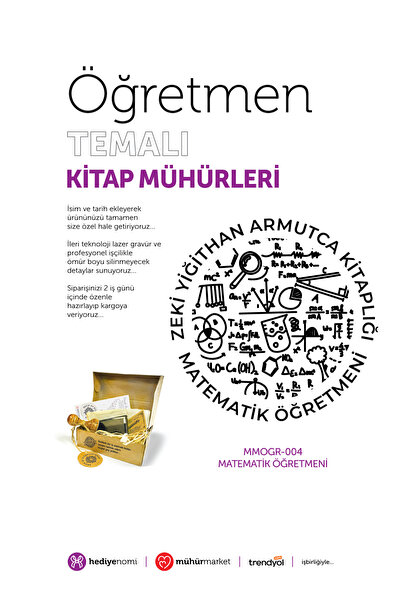 HEDİYENOMİ MühürMarket > ختم كتاب لمعلم الرياضيات - Ex-libris - ختم كتاب > MM...
