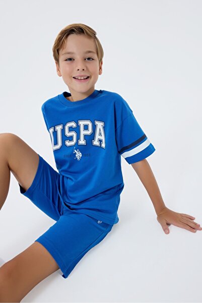 U.S. Polo Assn. Κοστούμι για αγόρι μπλε βερμούδα