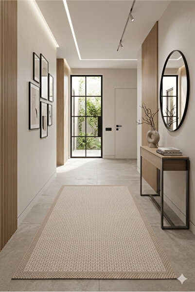 evser halı Sisal Bordürlü Kolay Temizlenen Hav Toz Vermez Antre Hol Salon Mut...