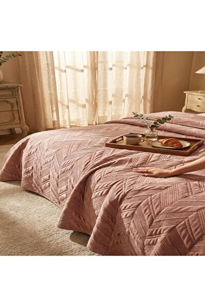 Valensi Home Paris Çift Kişilik Yatak Örtüsü - Mürdüm