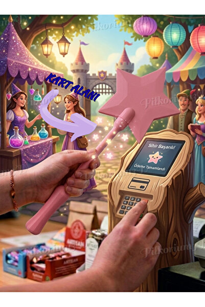 Filkorium3D Eğlenceli Sihirli Değnek Kartlık – Kredi Kartı İçin Esprili Ödeme...