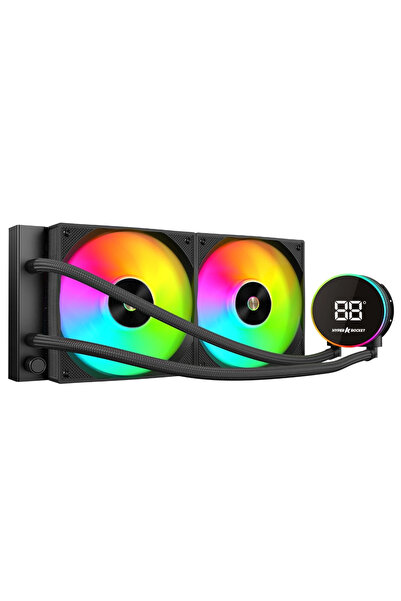 Hyper Rocket 240mm Argb Wl240Yn 240 Black Temperature Display Cpu Liquid Cooler