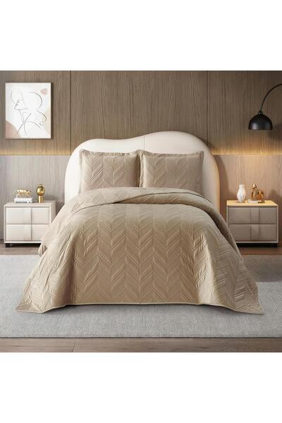 Valensi Home Paris Çift Kişilik Yatak Örtüsü - Taş