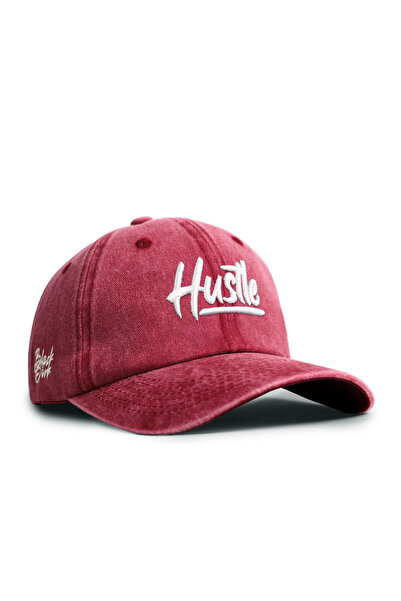BlackBörk Hustle Embroidered Vintage Baseball Red Hat