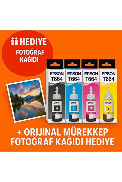 EPSON T664 Ecotank L382 Orjinal Mürekkep Seti 14u632