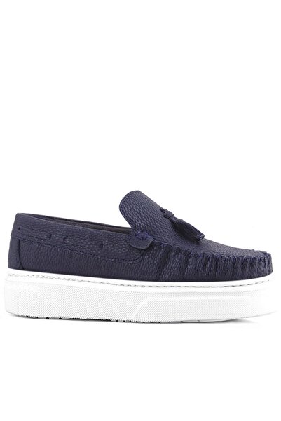 Rakerplus Navy Blue Lightweight Sole Boys' Moccasin Shoes