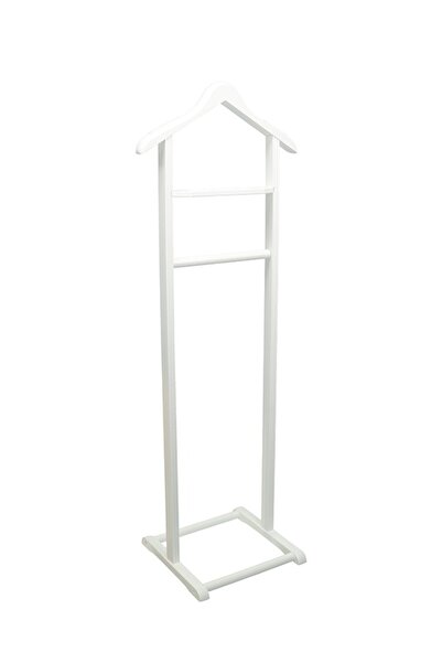 NYN Wooden Mute Butler White Color Single Leg Hanger 1 Piece