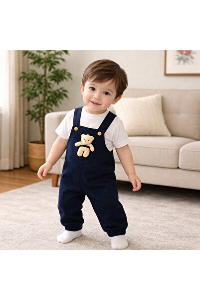 LLUVİA KIDSS Ayıcıklı Salopet Tulum