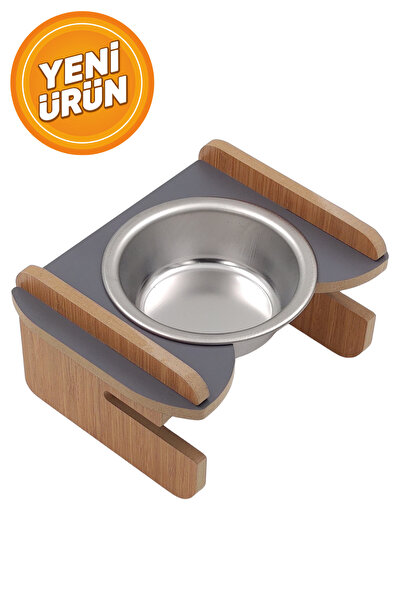 hural ahşap dekorasyon Yüksekliği Ayarlanabilir Ahşap Standlı Mama Kabı