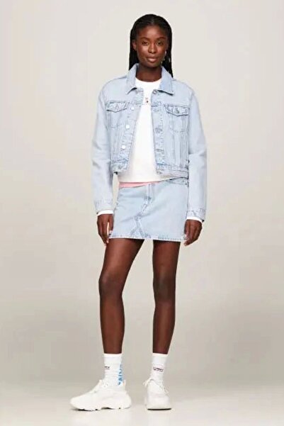 Tommy Hilfiger Kadın Izzie Dar Kot Ceket